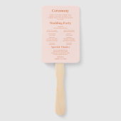 オレンジフォトボホディスコ結婚式 プログラム ハンドファン (裏面)