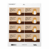 オレンジフォークアートキャット ラベル (フルシート)