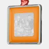 オレンジフォ縁どトオーナメント メタルオーナメント (左)