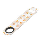 オレンジフクロウのイラストレーションパターン スピード栓抜き (裏面アングル)