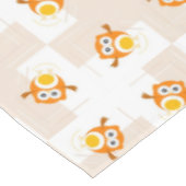 オレンジフクロウのイラストレーションパターン テーブルクロス (アングル)
