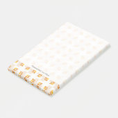 オレンジフクロウのイラストレーションパターン ポストイット (アングル)