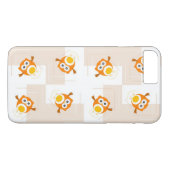 オレンジフクロウのイラストレーションパターン Case-Mate iPhoneケース (裏面(横))