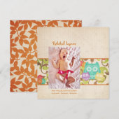 オレンジフクロウベビー誕生のお知らせ 案内状 (正面/裏面)