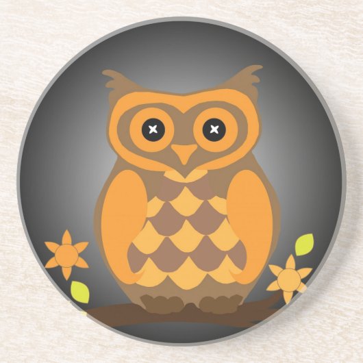 オレンジフクロウ コースター (正面)