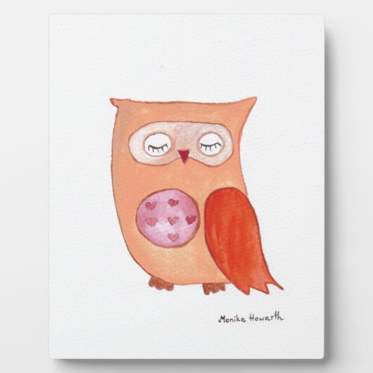 オレンジフクロウ フォトプラーク (正面)