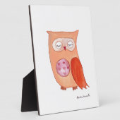 オレンジフクロウ フォトプラーク (側面)