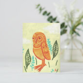 オレンジフクロウ ポストカード (スタンド正面)