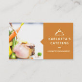 オレンジフモダンードフォトケータリング名刺 名刺 (正面)