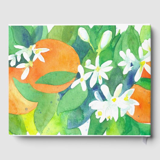 オレンジフラスシトラスフルーツブライダルシャワー ゲストブック (裏面)