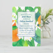 オレンジフラスシトラスフルーツブライダルシャワー 招待状 (スタンド正面)