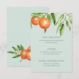 オレンジフラスシトラスボタニッ結婚クス エンクロージャーカード