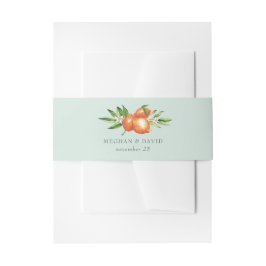 オレンジフラスシトラスボタニッ結婚クス 招待状ベリーバンド