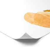 オレンジフラワーガールファーストホーリーコミュニオン招待状 ポスター (角)