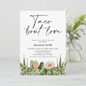 オレンジフラワーサボタコアウトラブブライダルシャワー 招待状 (スタンド正面)