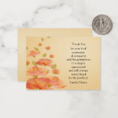 オレンジフラワーサンキューカード ノートカード (正面/裏面インサイチュ)