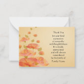 オレンジフラワーサンキューカード ノートカード (正面)