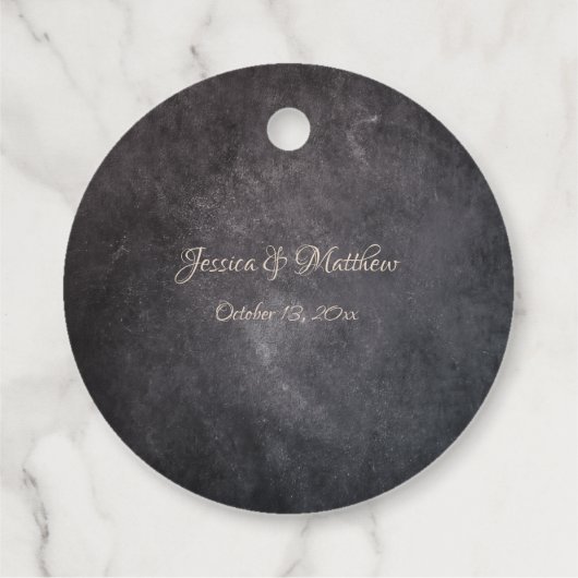 オレンジフラワーズエレガントサンキュー結婚式の引き出物Ta フェイバータグ (裏面)