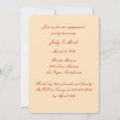 オレンジフラワーズメイソンジャース婚約パーティ招待状 招待状 (裏面)