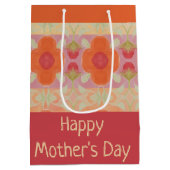 オレンジフラワーデザイナー ミディアムペーパーバッグ (裏面)