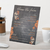 オレンジフラワードリンクエレガントメニュー 台座サイン (インサイチュ)