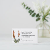 オレンジフラワーフローリスト 名刺 (スタンド正面)