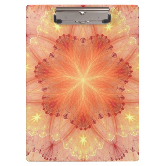 オレンジフラワーレース花びら飾絵を描り クリップボード (正面)