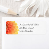 オレンジフラワー差出人住所ラベル ラベル (インサイチュ)