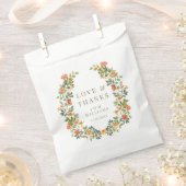 オレンジフラワー結婚リース感謝していのバッグ フェイバーバッグ (クリップ留めされた状態)