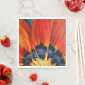 オレンジフラワー葉ズ絵画ペーパーナプキン スタンダードランチョンナプキン (インサイチュ)