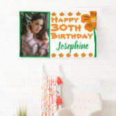 オレンジフラワー30thフォト誕生日 横断幕 (インサイチュ)