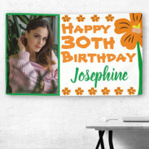 オレンジフラワー30thフォト誕生日