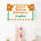 オレンジフラワー30th誕生日パーティー 横断幕 (インサイチュ)