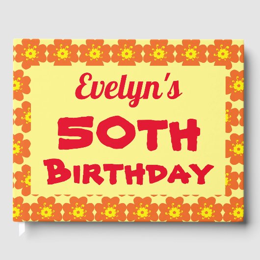 オレンジフラワー50thバースデーパーティー ゲストブック (正面)