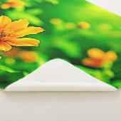 オレンジフラワー《写真》ぼけ味サニー シェルパブランケット (3/4)