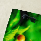 オレンジフラワー《写真》ぼけ味サニー ビーチタオル (インサイチュ)