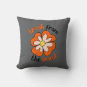 オレンジフラワーBFTG枕 クッション (正面)