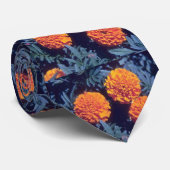 オレンジフランスのなマリーゴールド(Tagetes Patula)の花 ネクタイ (ロール)