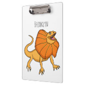 オレンジフリルネックトカゲ漫画イラストレーション クリップボード (左)