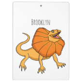 オレンジフリルネックトカゲ漫画イラストレーション クリップボード (裏面)