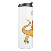 オレンジフリルネックトカゲ漫画イラストレーション タンブラー (回転左)