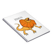 オレンジフリルネックトカゲ漫画イラストレーション ノートブック (右側)