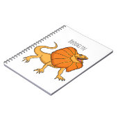 オレンジフリルネックトカゲ漫画イラストレーション ノートブック (左側)