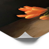 オレンジフリーシアフラワーズアートプリントポスター ポスター (角)