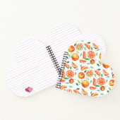 オレンジフルーツかわいい水色甘い柑橘系の夏 ノートブック (内部)