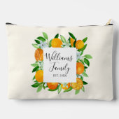 オレンジフルーツと花夏フローラ植物学 アクセサリーポーチ (裏面)