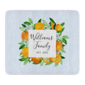 オレンジフルーツと花夏フローラ植物学 カッティングボード (正面)