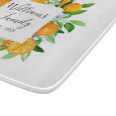 オレンジフルーツと花夏フローラ植物学 カッティングボード (角)