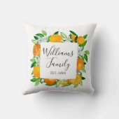 オレンジフルーツと花夏フローラ植物学 クッション (裏面)