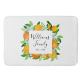 オレンジフルーツと花夏フローラ植物学 バスマット (正面)